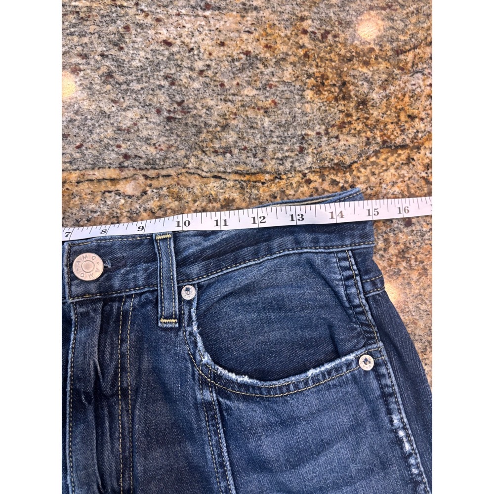 AMO Seamed Jean Enchanted Straight Leg Panelled Denim Blue Size 27 (Fits 29) USA - Picture 5 of 8